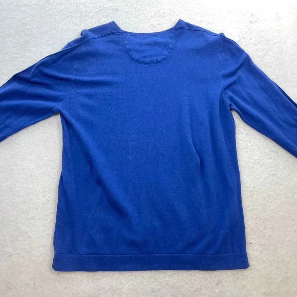 Tommy Bahama Blue Cashmere Blend Men's Pullover Long Sleeve V-Neck Sweater Sz M